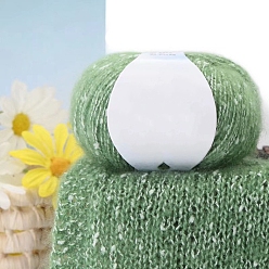 Medium Sea Green Wool Yarn, for Weaving, Knitting & Crochet, Medium Sea Green, 2mm, 144m/skein