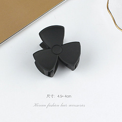 TCB-661-Black Набор заколок для волос матового кремово-шоколадного цвета для девочек — тройные лепестковые ручки небольшого размера