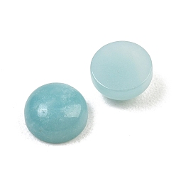 Flower Amazonite Натуральные цветочные кабошоны из амазонита, полукруглый, плоский зад, 8x4 мм