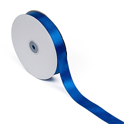 Blue Single Face Solid Color Satin Ribbon, for Making Crafts, Sewing, Party Wedding Decoration, Blue, 2 inch(48~50mm), about 100yards/roll(91.44m/roll)