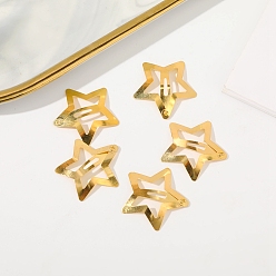 Золотой Заколки для волос из сплава в форме звезды, золотые, 30x30 мм, 50 шт / пакет