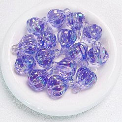 Blue Violet Transparent Acrylic Bead, Hot Air Balloon, Blue Violet, 30x25mm, Hole: 4mm