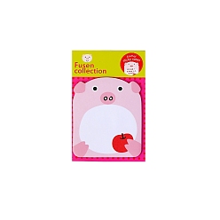 Pig 20 Sheets Cute Animal Pad Sticky Notes, Sticker Tabs, for Office School Reading, Pig, 50mm