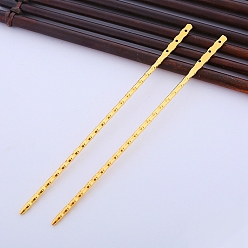 Golden Brass Hair Stick Findings, Golden, 135x3mm