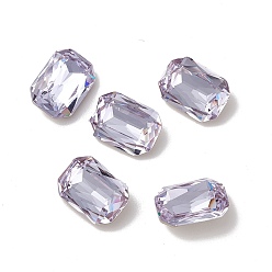 Tanzanite Opal Style K9 Glass Rhinestone Cabochons, Pointed Back & Back Plated, Octagon Rectangle, Tanzanite, 14x10x5.5mm