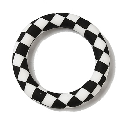 Белый Дым Силиконовые бусины, кольцо, серый, 65x10 мм, отверстие : 3 мм