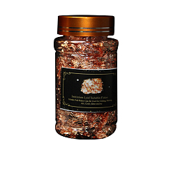 Розовое Золото Фольга, для поделок из смолы, ногтей, Картина, аксессуары для украшения позолотой, розовое золото , размер бутылки: 75x55 мм