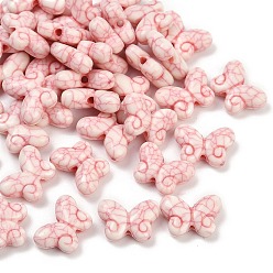 Красный Акриловые бусины имитация бирюзы, бабочка, красные, 10x14.5x4.5 мм, отверстие : 1.6 мм, Около 1190 шт / 500 г