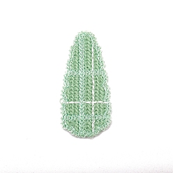 Vert mer Foncé Cabochons en forme de larme en polyester, pour la fabrication d'accessoires pour cheveux, vert de mer foncé, 65x31mm