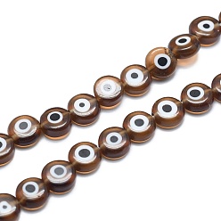 Chameau Chalumeau à la main mauvais œil plates rangées de perles rondes, chameau, 8x3.2mm, Trou: 1mm, Environ 49 pcs/chapelet, 14.56 pouce