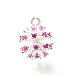 Серебро Латунные микро проложить кубического циркония бусы, круглые, долговечный, без кадмия и без свинца, серебряные, 13x11x11 мм, отверстие : 1.5 мм