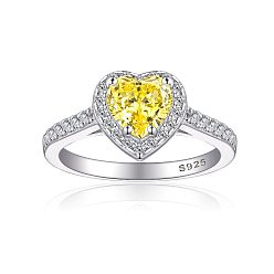 Yellow 925 Sterling Silver Micro Pave Cubic Zirconia Plain Band Rings, Real Platinum Plated, Flat Round, Yellow, Inner Diameter: 17mm