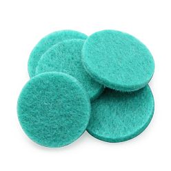Medium Turquoise Fibre Perfume Pads, Essential Oil Diffuser Locket Pads, Flat Round, Medium Turquoise, 2.2cm