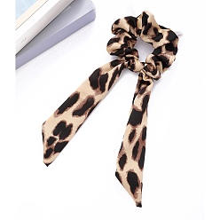 Фора Ткань ленты для волос, резинки для волос для женщин девочек, рисунок для леопарда, оранжевые, 270x90 мм