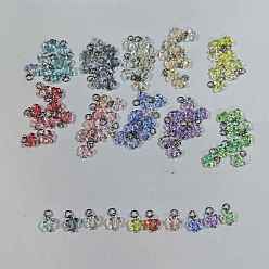 (52) Непрозрачная лаванда 100 шт 10 стиль прозрачные акриловые подвески, бабочка, с латунной фурнитурой , разноцветные, 15 мм, 10 шт / стиль