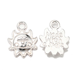 Silver Tibetan Style Alloy Pendants, Lead Free and Cadmium Free, about 16mm long, 12.5mm wide, 2mm thick, hole: 2mm