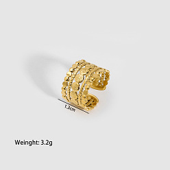 Золотой Элегантное европейское и американское 304 кольцо-манжета из нержавеющей стали для женщин, золотые