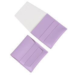 Lilac Square PU Leather Jewelry Flip Pouches, for Earrings, Bracelets, Necklaces Packaging, Lilac, 8x8cm