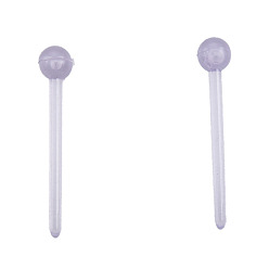 Medium Purple Plastic Tiny Ball Stud Earrings, Post Earrings for Women, Medium Purple, 14x2.5mm, Pin: 0.9mm