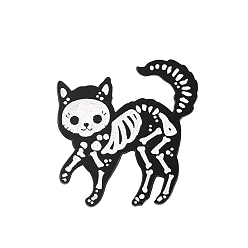 Cat Shape Safety Brooch Pin, Alloy Enamel Badge for Suit Shirt Collar, Cat Shape, 38x37mm