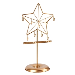 Star Iron Display Stands, Jewelry Holder for Earrings, Bracelet, Necklace Storage, Star, 14x35cm