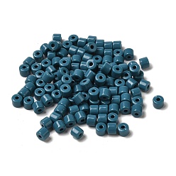 Steel Blue Opaque Acrylic Beads, Column, Steel Blue, 6.5x5mm, Hole: 2.2mm