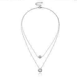 silver Stylish Alloy Zirconia Ball Collarbone Necklace for Women - Trendy Fashion Jewelry