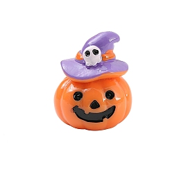 Тыква Пластиковые фигурки на тему Хэллоуина, украшения для дисплея, миниатюрные украшения, для украшения дома, тыква, 28x24 мм