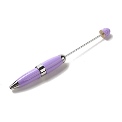 Lilac 201 Stainless Steel Beadable Pens, Ball-Point Pen, for DIY Personalized Pen, Lilac, 119.5x11.5mm