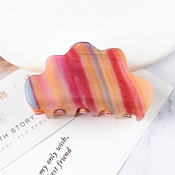 Colorful Cloud Shape PVC Plastic Claw Hair Clips, Hair Accessories for Women Girls, Colorful, 47x85mm