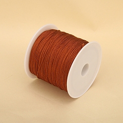 Saddle Brown 50M Nylon Thread, Chinese Knot Cord, for Jewelry Making, Saddle Brown, 0.8mm, about 54.68 Yards(50m)/Roll