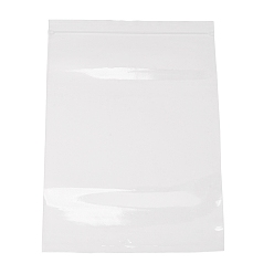 Прозрачный Полипропиленовые пакеты с замком на молнии, верхнего уплотнения, закрывающиеся сумки, мешок с самоуплотнением, прямоугольные, прозрачные, 24x16 см, односторонняя толщина: 2 мил(0.06мм), внутренней меры: 23x16 см
