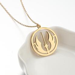 medal logo necklace gold Stainless Steel Mini Variety Pattern Pendant Necklace Sun Goddess Geometric Clavicle Chain