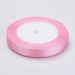 Pink Valentines Day Gifts Boxes Packages Single Face Satin Ribbon, Polyester Ribbon, Pink, 1-1/2 inch(37mm)