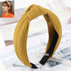 110509231 Knitted Solid Color Fabric Cross Knot Headband for Women - Hair Accessories 0509