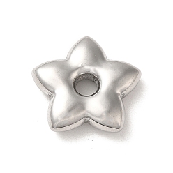 Stainless Steel Color 304 Stainless Steel Beads, Flower, Stainless Steel Color, 19x18.5x5mm, Hole: 3.5mm