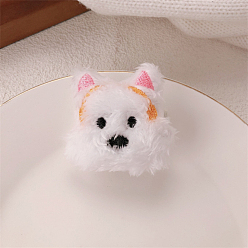 Желтый Заколки для волос из плюшевой собачки-аллигатора, аксессуары для волос для женщин и девочек, желтые, 50 мм