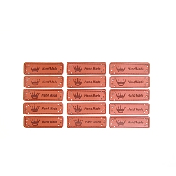Crown PU Imitation Leather Label Tags, for DIY Jeans, Bags, Shoes, Hat Accessories, Crown, 15x50mm