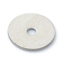 Stainless Steel Color 304 Stainless Steel Spacer Beads, Disc, Stainless Steel Color, 6x0.3mm, Hole: 1mm
