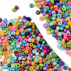 Mixed Color 12/0 Glass Seed Beads, Mixed Style, Round Hole, Round, Mixed Color, 12/0, 2.5~3x1.5~2.5mm, Hole: 0.8mm, about 44000pcs/bag, about 450g/bag