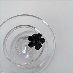 JX-B72 black small flower Cute Mini Pearl Diamond Flower Hair Clip - Sweet Hair Accessories, Side Bangs.