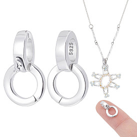 2шт. 925 серебряные трубчатые дужки, петля под залог