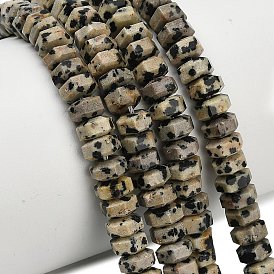 Природные яшмы далматин бисер нитей, граненые, шестиугольник