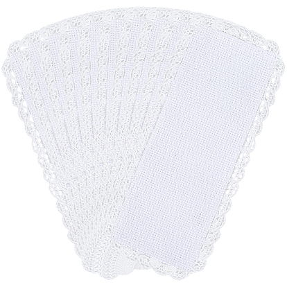 10 шт. закладки из льняной ткани Aida для вышивки крестом, прямоугольные