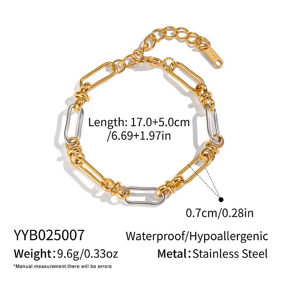 304 из нержавеющей стали цепи овальной ссылка браслеты