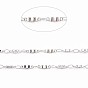 201 Stainless Steel Glasses Shape & Oval Link Chains, Soldered
