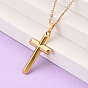 304 подвесные из нержавеющей стали ожерелья, религия крест, ионное покрытие (ip)
