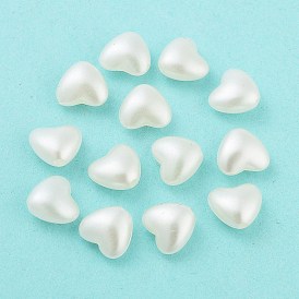 ABS Plastic Imitation Pearl Bead, Heart