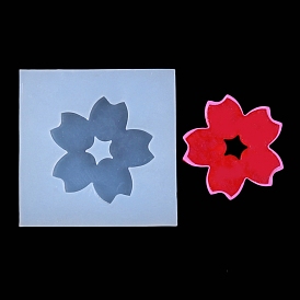 DIY Food Grade Silicone Sakura Pendant Molds, Decoration Making, Resin Casting Molds, For UV Resin, Epoxy Resin Jewelry Making