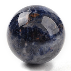 Natural Sodalite Sphere Beads, No Hole/Undrilled, Round Ball Beads